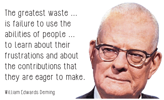 greatest waste deming quote